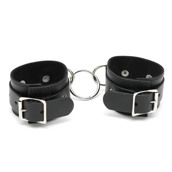 Esposas Ajustables de Cuero de Bondage Play