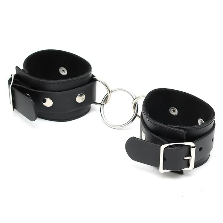 Esposas Ajustables de Cuero de Bondage Play
