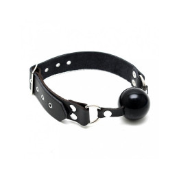 Mordaza Cuero y Silicona Ajustable de Bondage Play | VibraZon