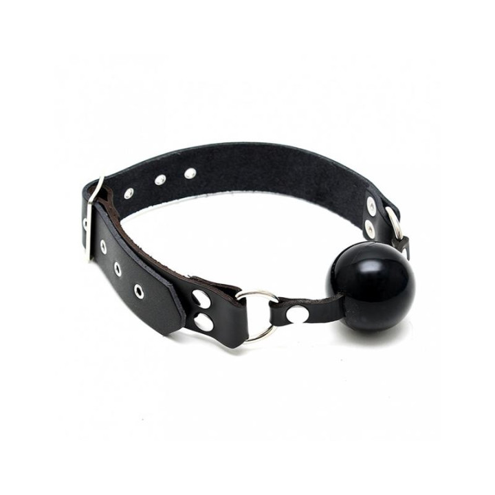 Mordaza Cuero y Silicona Ajustable de Bondage Play | VibraZon