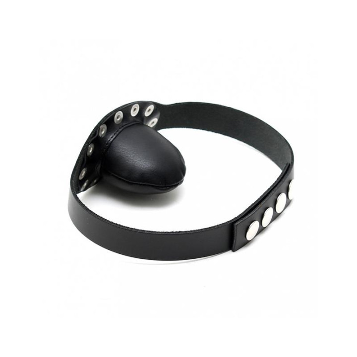Mordaza con Forma de Lengua Cuero Ajustable de Bondage Play | VibraZon