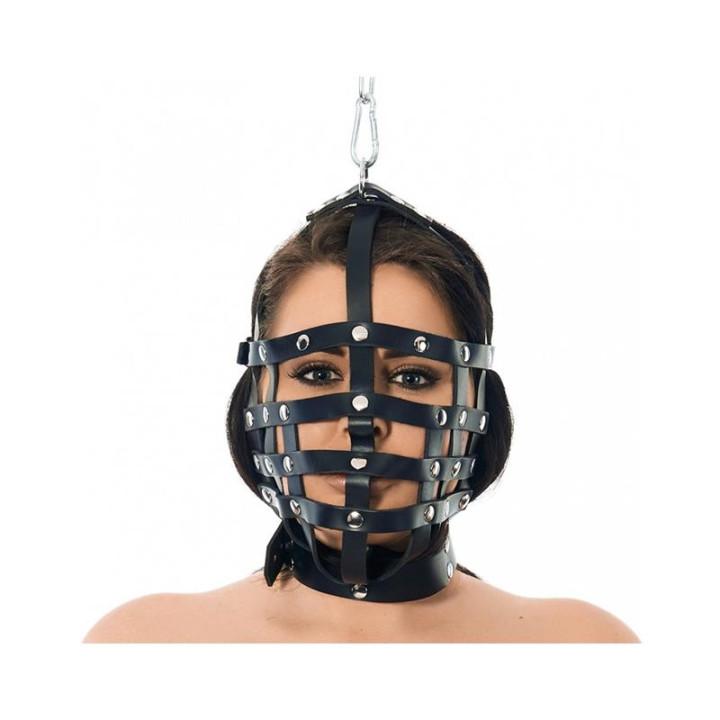 Máscara Cuero con Forma de Bozal Ajustable de Bondage Play | VibraZon