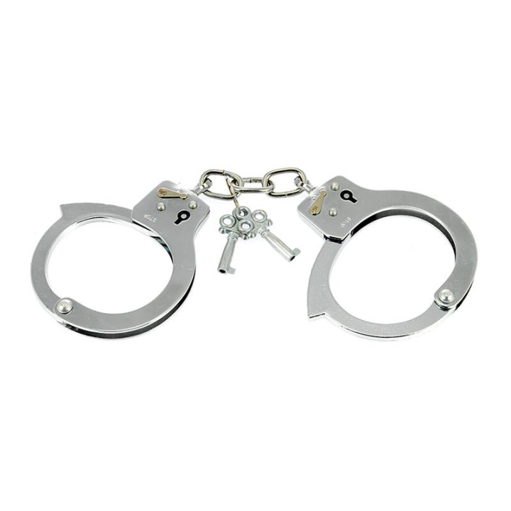 Esposas de Acero Niquelado Ajustables de Bondage Play | VibraZon