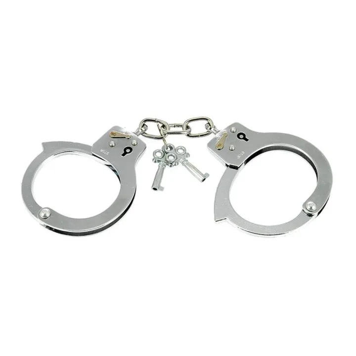 Esposas de Acero Niquelado Ajustables de Bondage Play