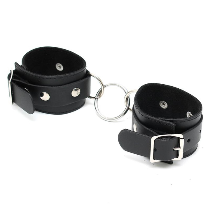 Esposas de Cuero Ajustables de Bondage Play | VibraZon