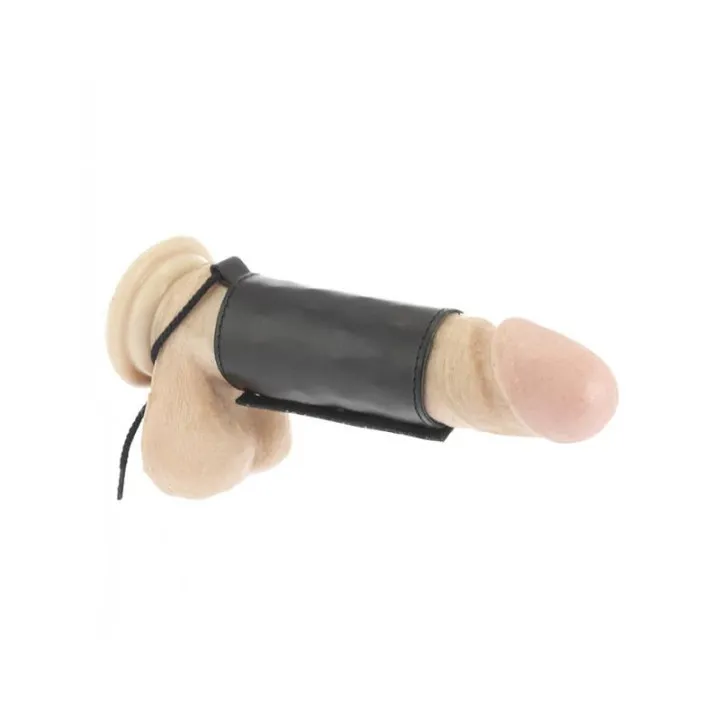 Tubo de Cuero para el Pene Ajustable de Bondage Play