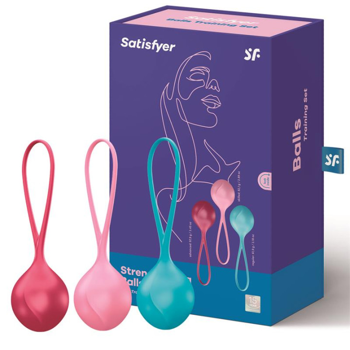 Pack 3 Bolas Ben-Wa Strengthening Balls de Satisfyer | VibraZon