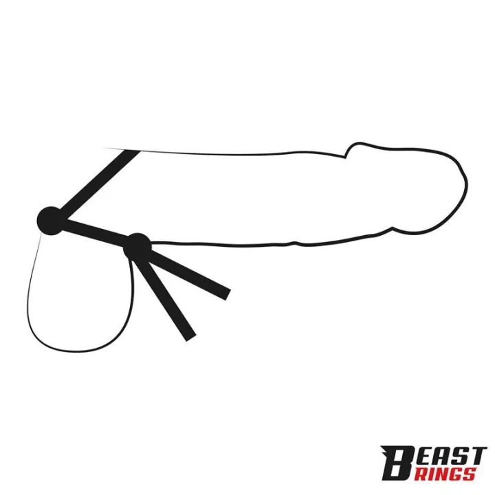 Lasso Anillo para el Pene Silicona Ajustable de Beast Rings
