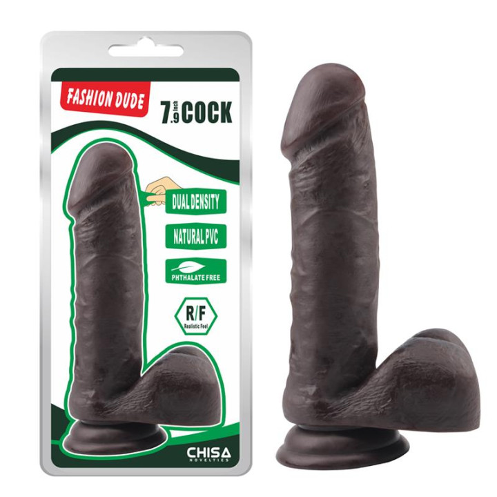 Dildo Dual Density Fashion Dude 7.9 Marron de Chisa | VibraZon