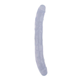 Dildo Doble Hi-Rubber 12.8 Transparente de Chisa | VibraZon