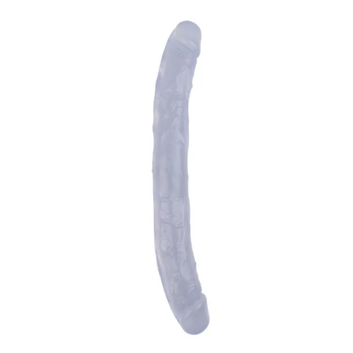 Dildo Doble Hi-Rubber 12.8 Transparente de Chisa