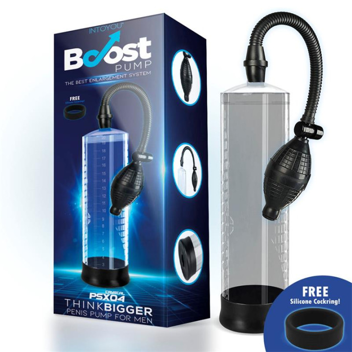 Bomba Manual para el Pene PSX04 Transparente de Boost Pumps | VibraZon