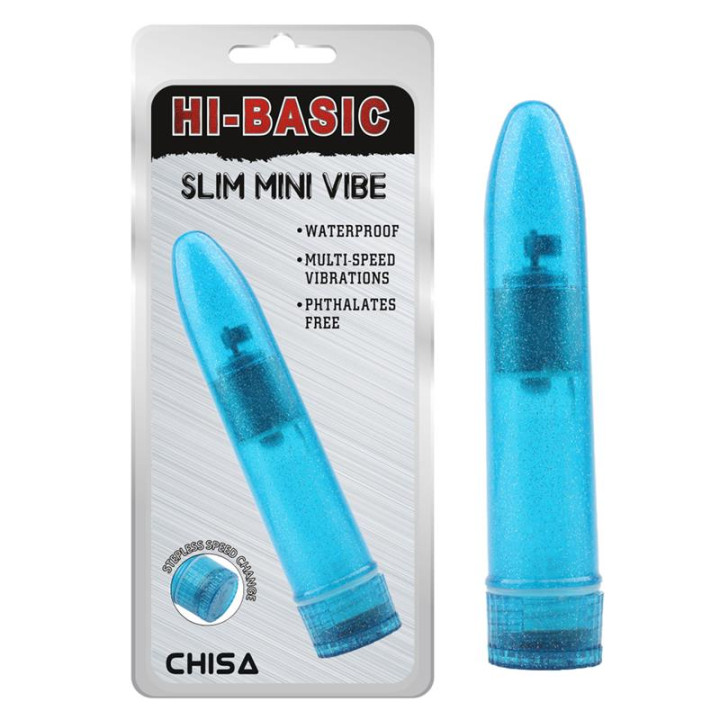 Vibrador Slim Mini Azul de Chisa | VibraZon