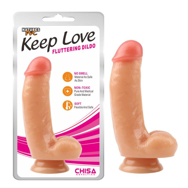 Dildo Fluttering 17.1 x 4.1 cm Natural de Chisa | VibraZon