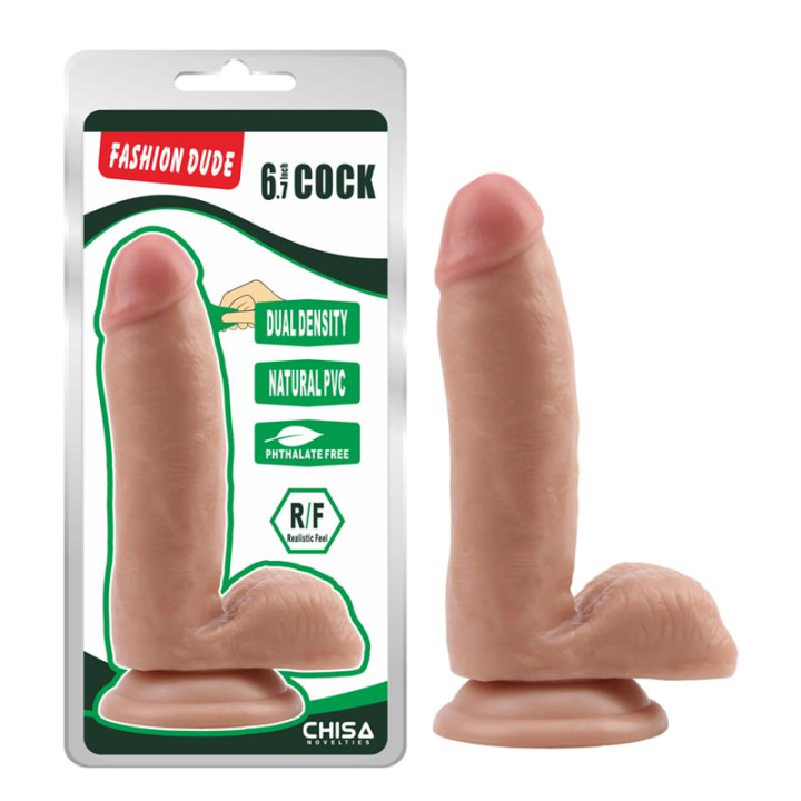 Dildo Dual Density Fashion Dude 6.7 Natural de Chisa | VibraZon