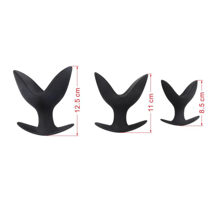 Kit 3 Plug Gaping Anchor Silicona Negro de Chisa | VibraZon