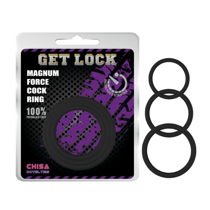 Anillo para el Pene Magnum Force Silicona Negro de Chisa | VibraZon