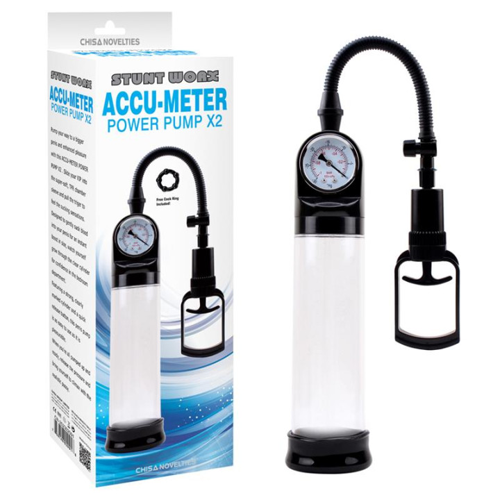 Masturbador Accu-Meter Power Pump x2 de Chisa | VibraZon