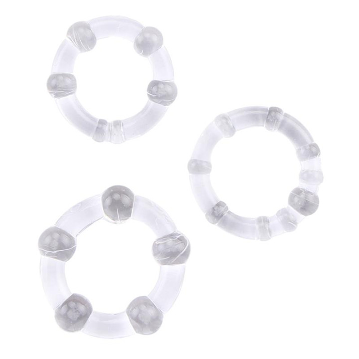 Anillos para el Pene Beaded Transparente de Chisa | VibraZon