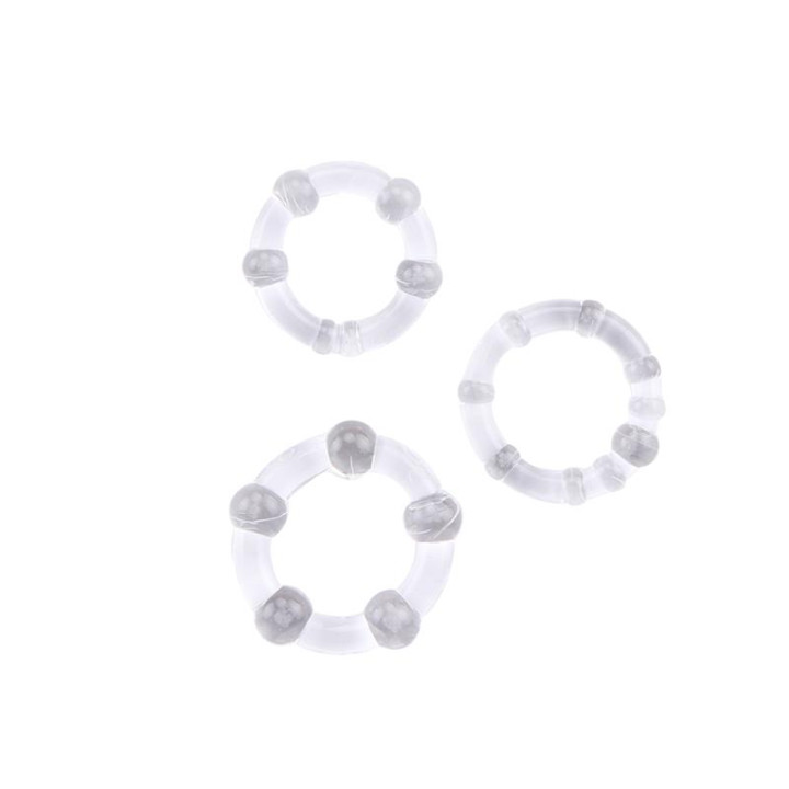 Anillos para el Pene Beaded Transparente de Chisa | VibraZon