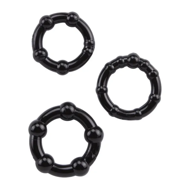 Anillos para el Pene Beaded Negro de Chisa