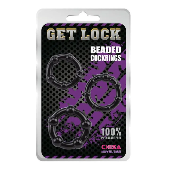 Anillos para el Pene Beaded Negro de Chisa