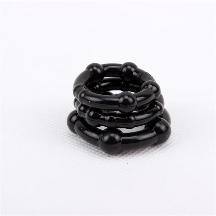 Anillos para el Pene Beaded Negro de Chisa | VibraZon