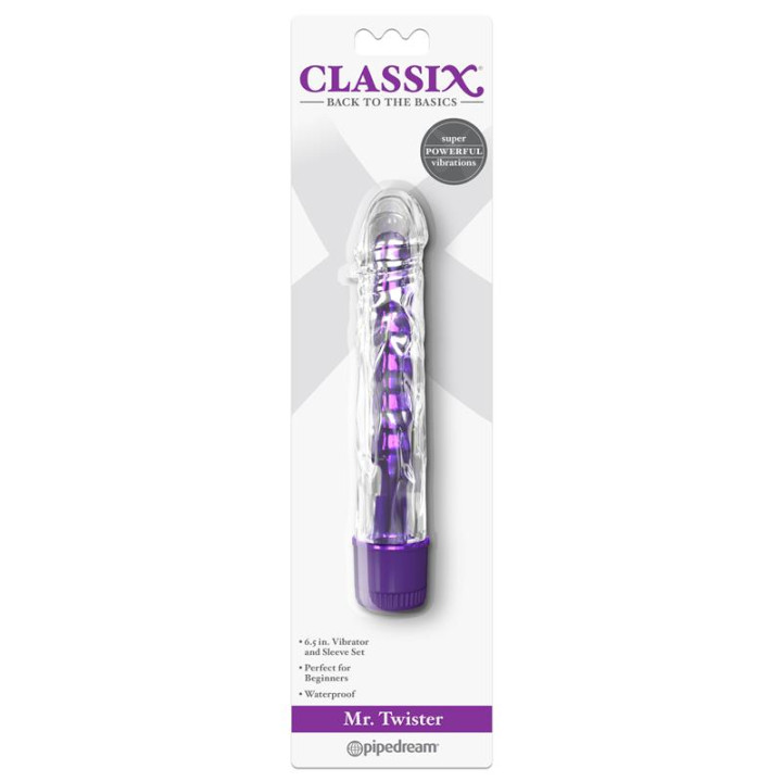 Vibrador Mr. Twister Púrpura Metálico 17 cm de Classix | VibraZon