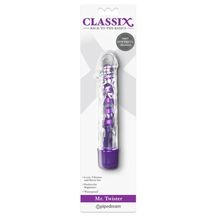 Vibrador Mr. Twister Púrpura Metálico 17 cm de Classix