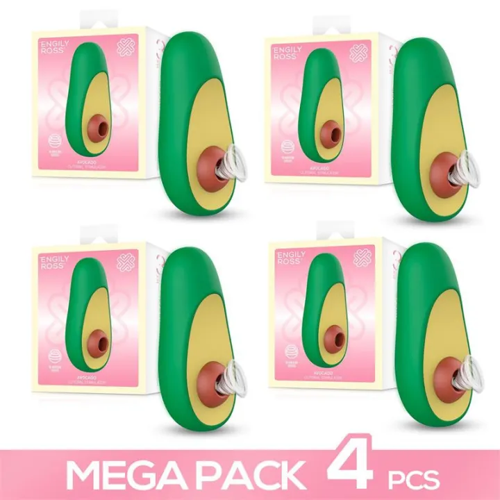 Pack de 4 Avocado Estimulador de Clítoris con Succión de Engily Ross