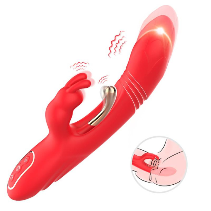 Vibrador Tickler con Thrusting Silicona Líquida de Urban Sky | VibraZon