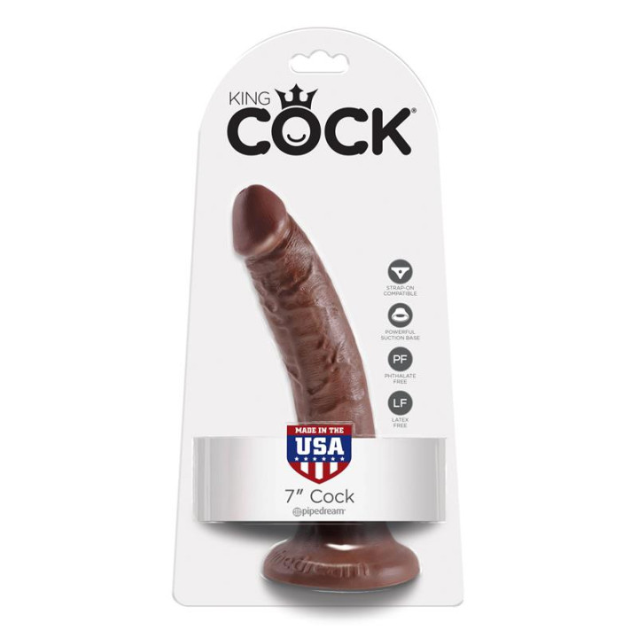 King Cock Pene de 17,78 cm - Color Marrón | VibraZon