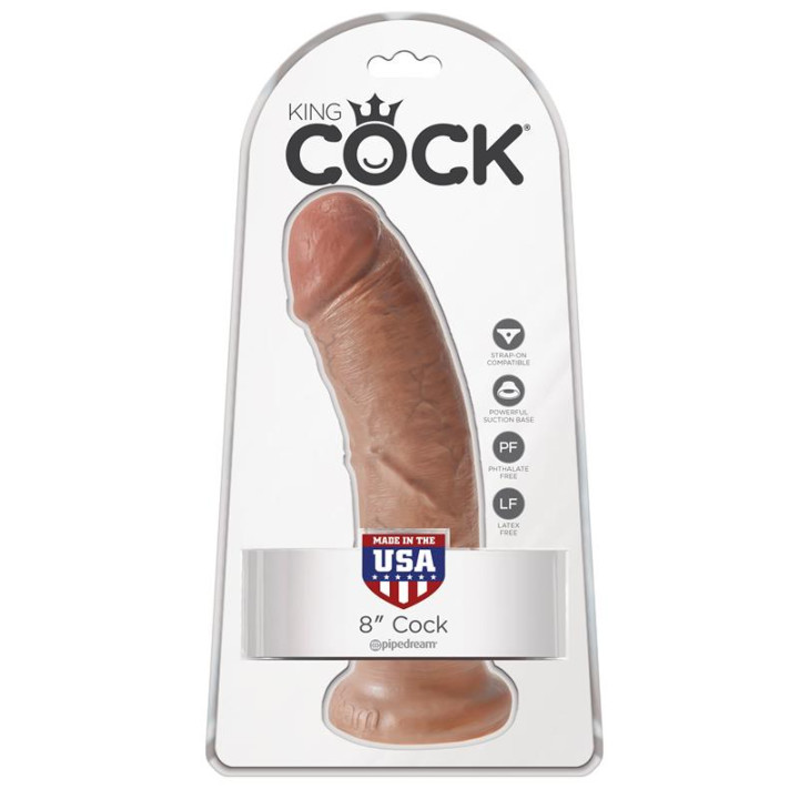 King Cock Pene de 8 - Bronceado | VibraZon