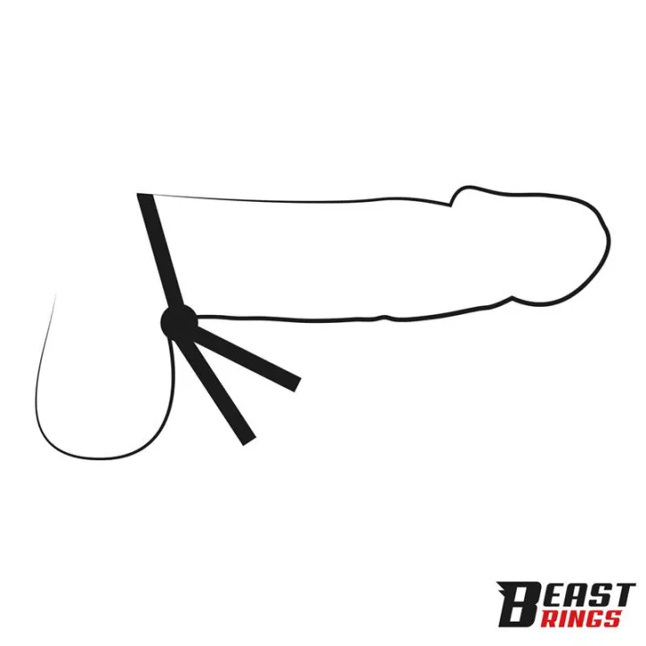 Lasso Anillo para el Pene Silicona Ajustable de Beast Rings
