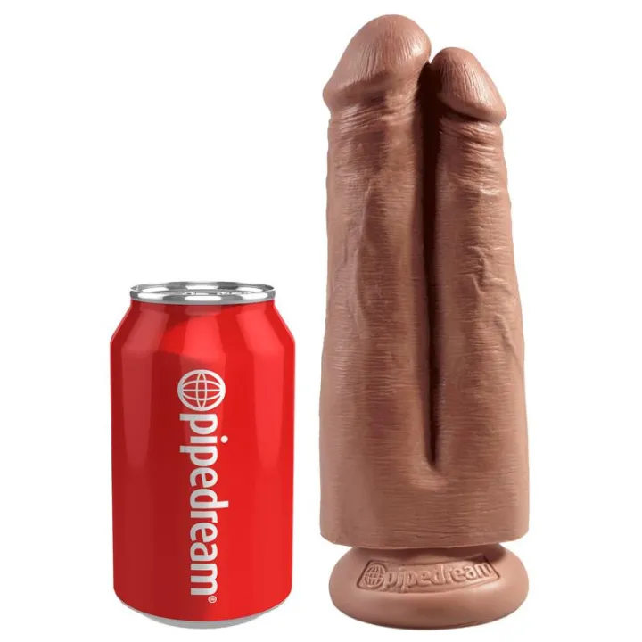 Arnés con Dildo Doble 7 Bronceado de King Cock