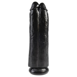 Pene Doble Two Cocks One Hole Negro 11 de King Cock | VibraZon