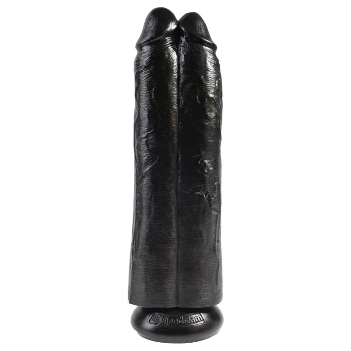 Pene Doble Two Cocks One Hole Negro 11 de King Cock | VibraZon
