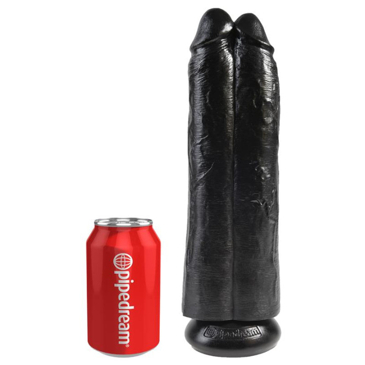 Pene Doble Two Cocks One Hole Negro 11 de King Cock | VibraZon