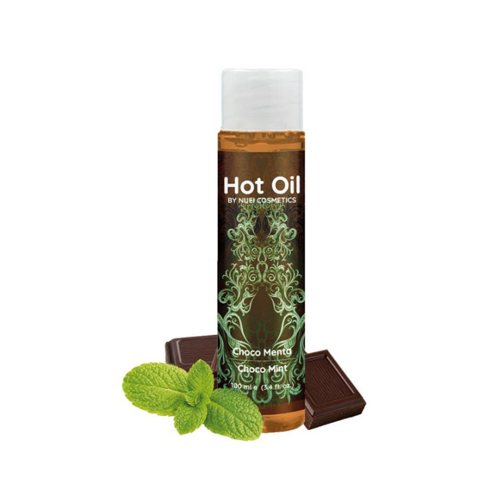 Aceite Hot Oil Choco Menta Efecto Calor 100 de Nuei Cosmetics | VibraZon