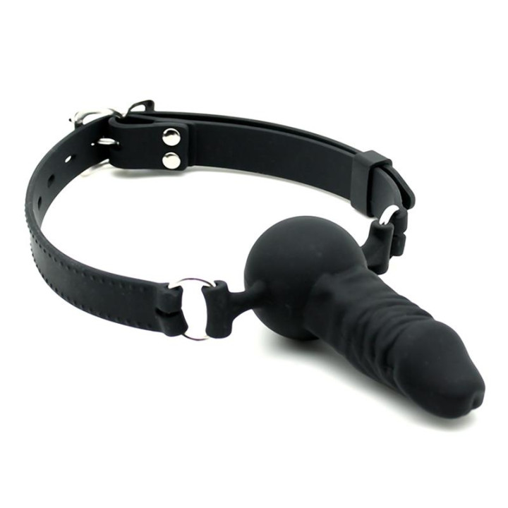 Mordaza con Dildo Silicona de Latex Play | VibraZon