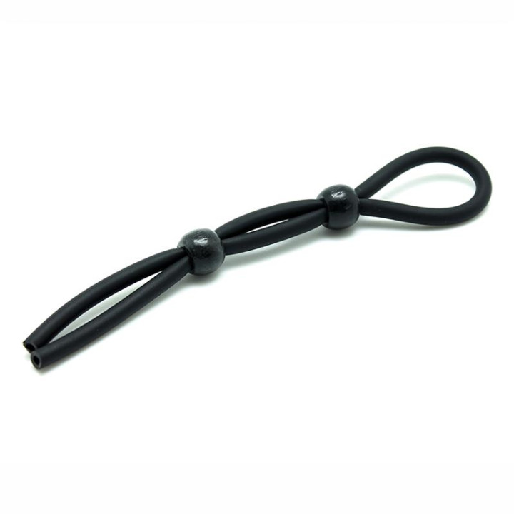 Anillo Pene y Testículos Ajustable de Latex Play | VibraZon