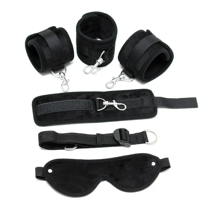 Ataduras con Máscara Ajustable Color Negro de Bondage Play