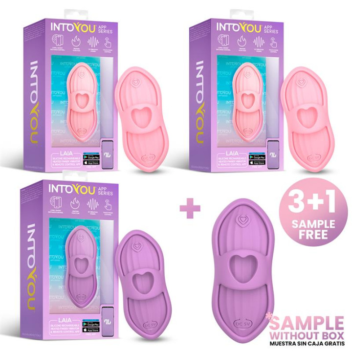 Pack 3+1 Laia Estimulador de Dedo y Funda con APP de Intoyou App Series | VibraZon