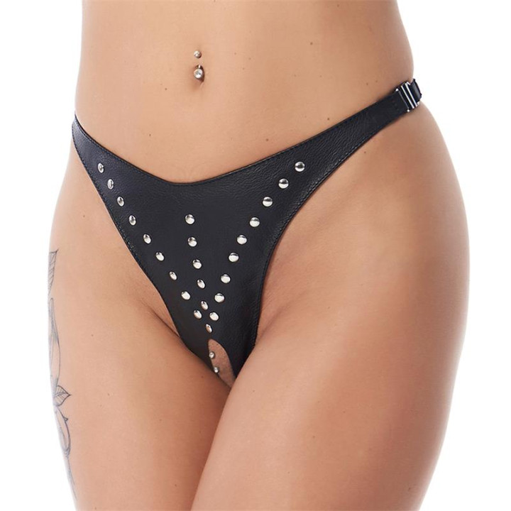 Braguitas Abiertas con Tachuelas Talla Única de Bondage Play | VibraZon