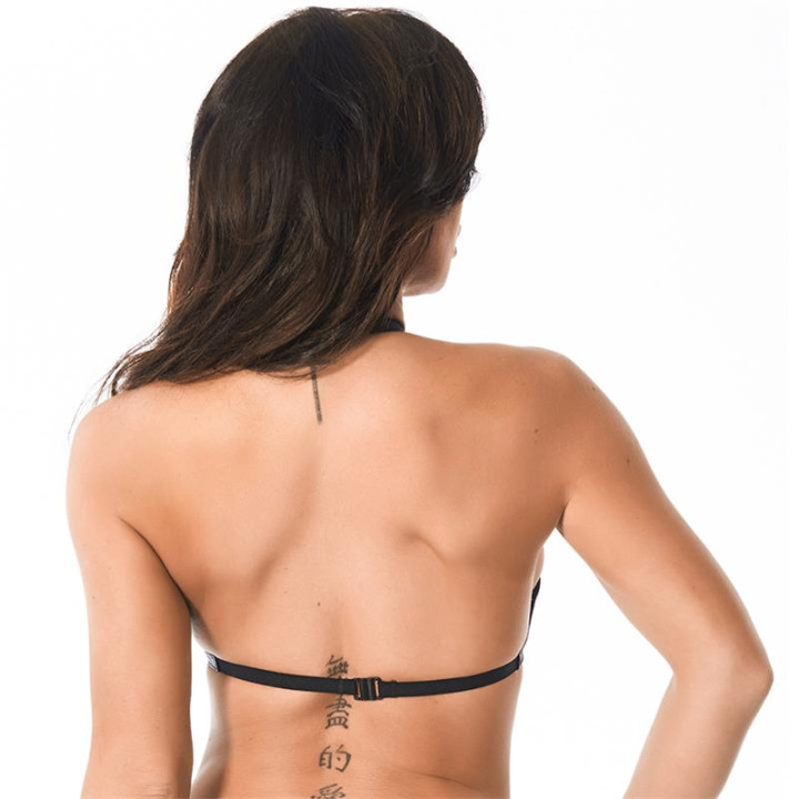 Sujetador Cuero Abertura Pezón Talla Única de Bondage Play | VibraZon