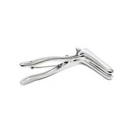 Espéculo Anal con 2 Cucharas Cromo-Plateado de Bondage Play | VibraZon
