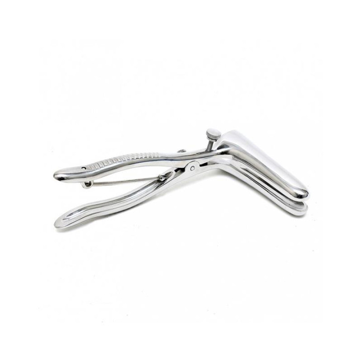 Espéculo Anal con 2 Cucharas Cromo-Plateado de Bondage Play | VibraZon