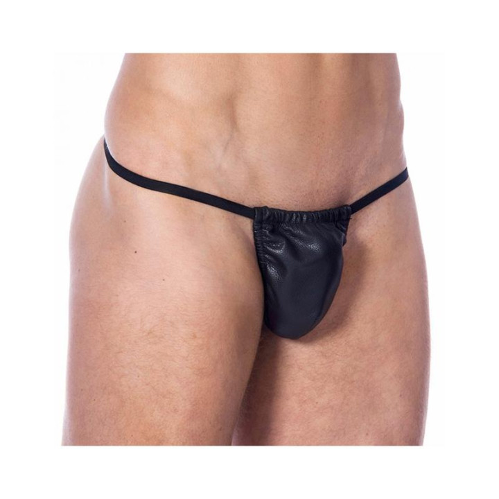 Tanga de Cuero Elástico Talla Única de Bondage Play | VibraZon
