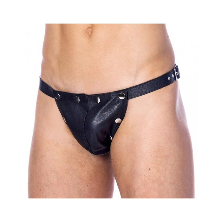 Panty Masculino de Cuero Talla Única de Bondage Play | VibraZon