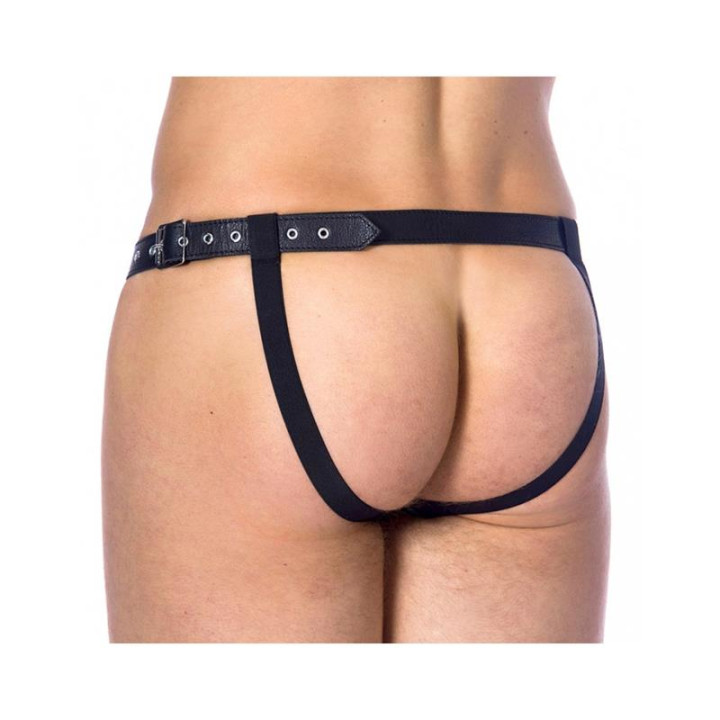 Panty Masculino de Cuero Talla Única de Bondage Play | VibraZon